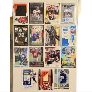 Lot of 15 different NFL Football Autographed/Serial Numbered/Jersey Relic Cards